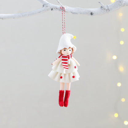 Christmas Cake Dress Girl Doll Angel Pendant
