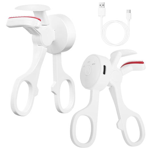 2Pcs Heated Eyelash Curler Electric USB Rechargeable Eyelash Curler Anti Burn Compact With Comb Heat Up Fast Within 8S For All Eye Shapes For Women Make Up Gift Travel Valentine Mother Day