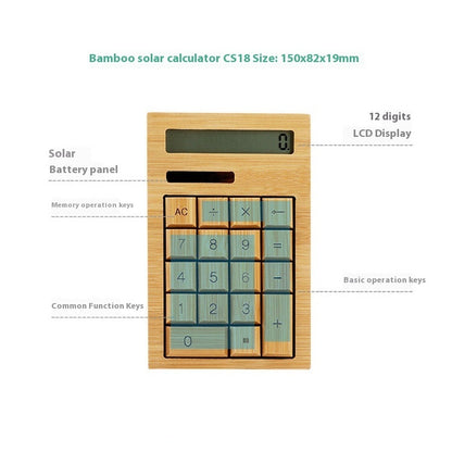 Solar Bamboo Calculator Office Environmental Protection